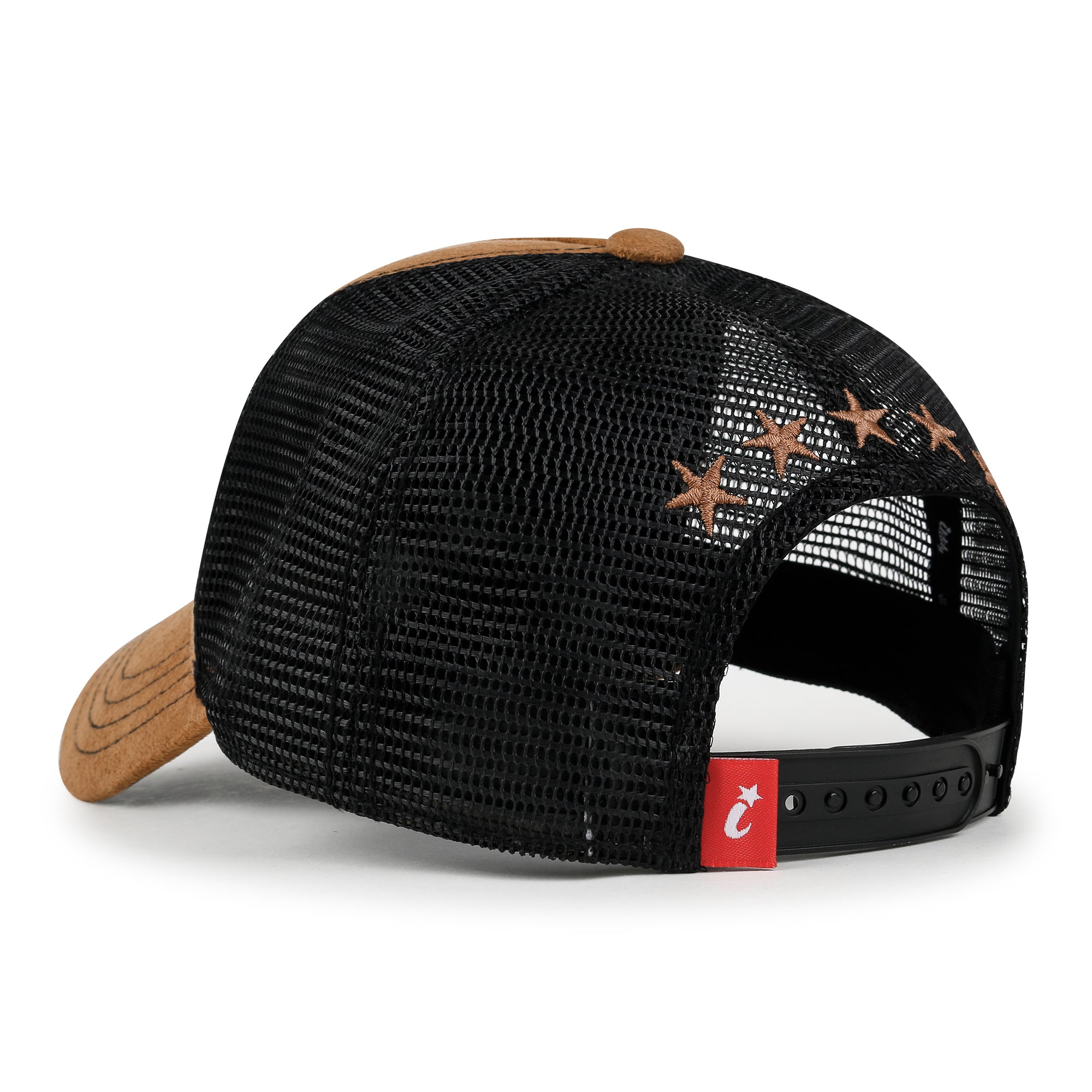 PREMIUM Star Embroidery Baseball Cap Faux Suede Trucker Hat