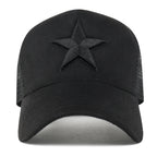 PREMIUM Star Embroidery Baseball Cap Faux Suede Trucker Hat