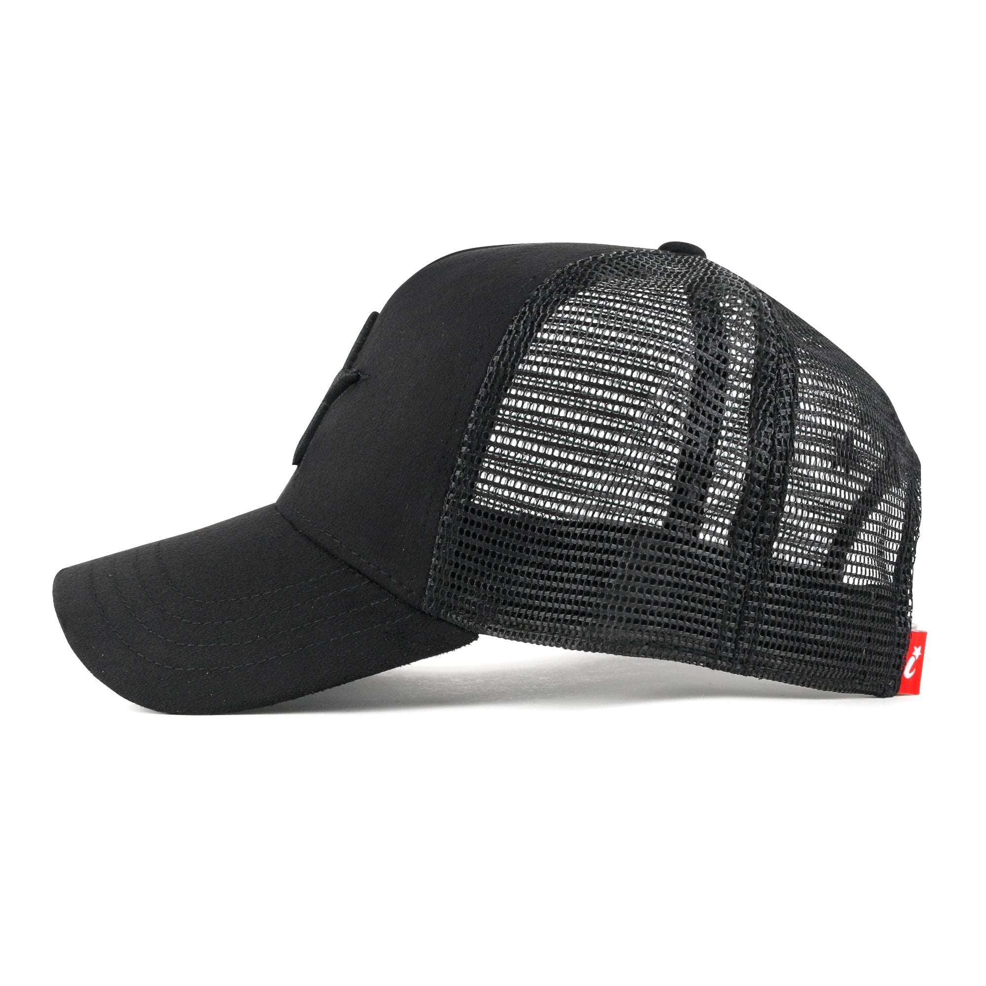 PREMIUM Star Embroidery Baseball Cap Faux Suede Trucker Hat