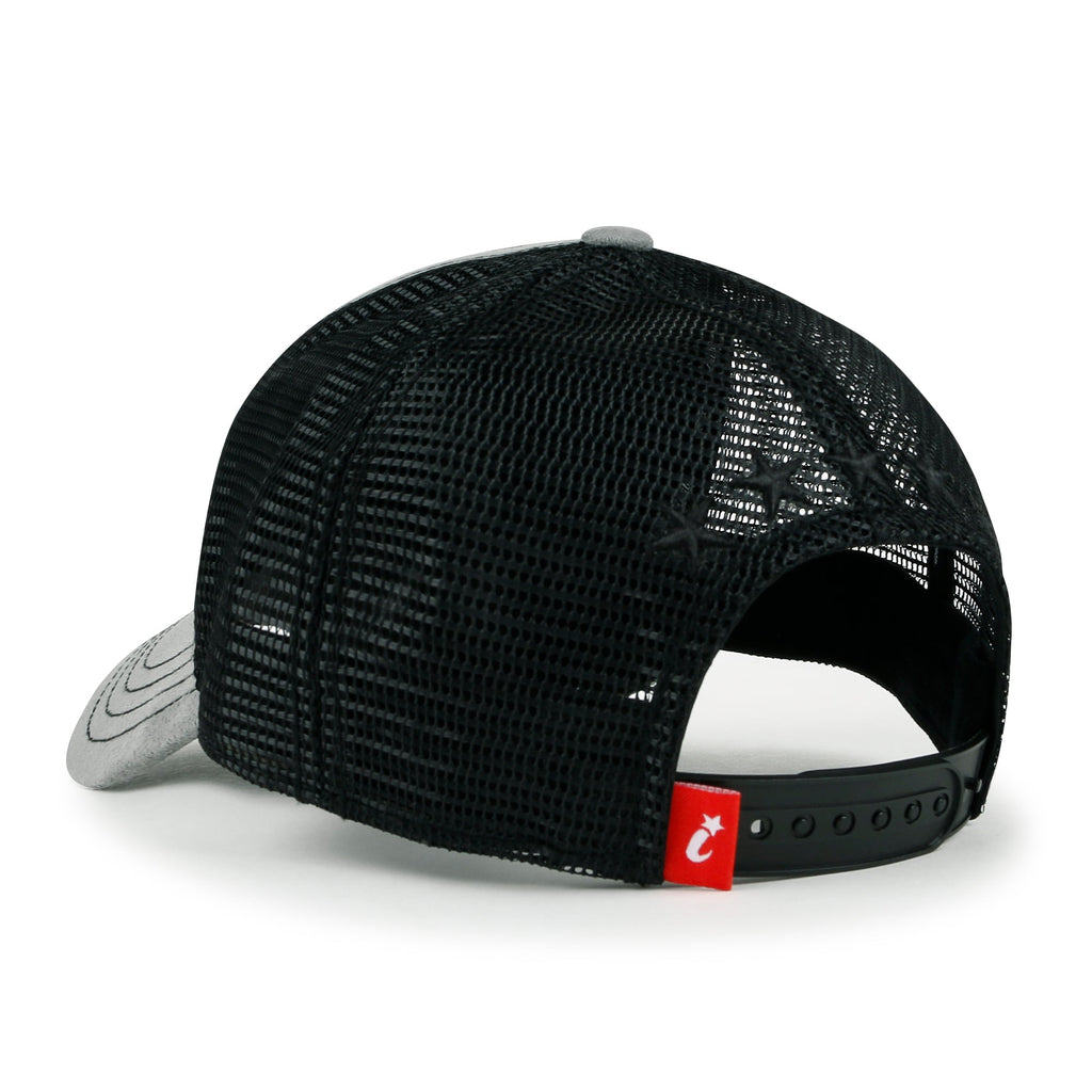 PREMIUM Star Embroidery Baseball Cap Faux Suede Trucker Hat