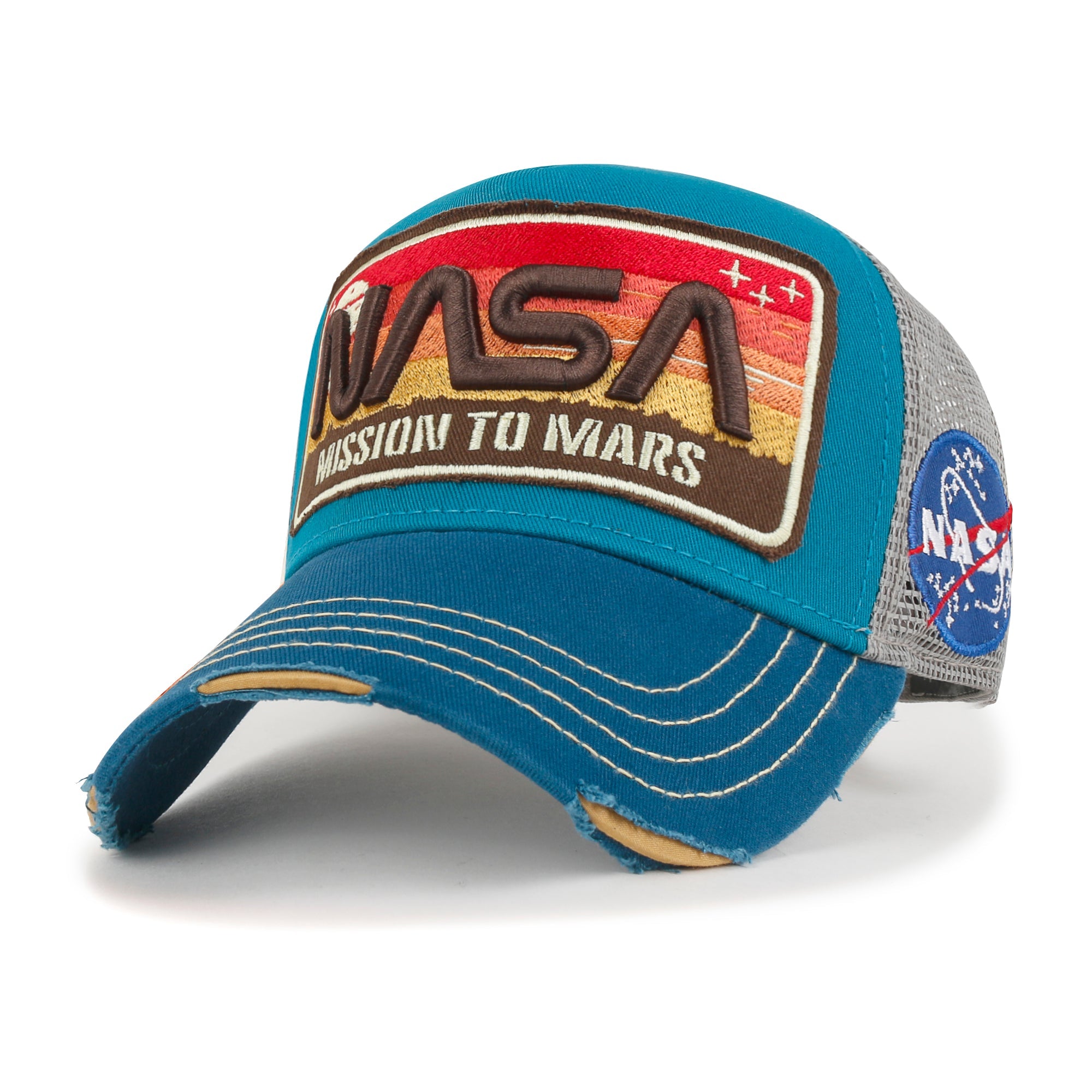 PREMIUM NASA Mission Rectangle Patch Embroidery Structured Baseball Cap