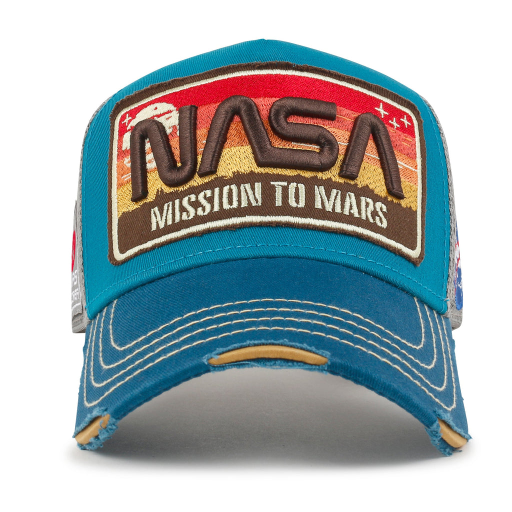 PREMIUM NASA Mission Rectangle Patch Embroidery Structured Baseball Cap