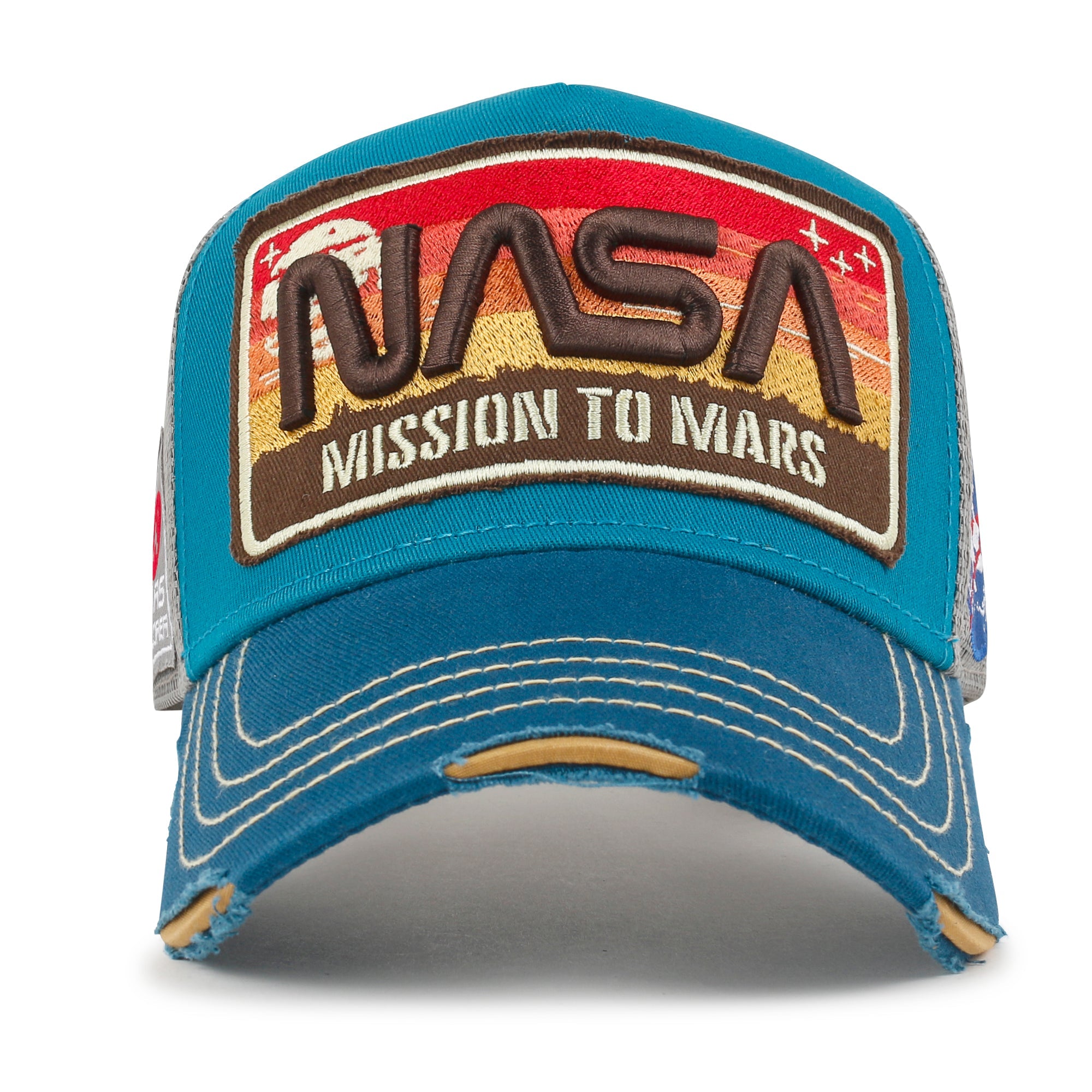 PREMIUM NASA Mission Rectangle Patch Embroidery Structured Baseball Cap