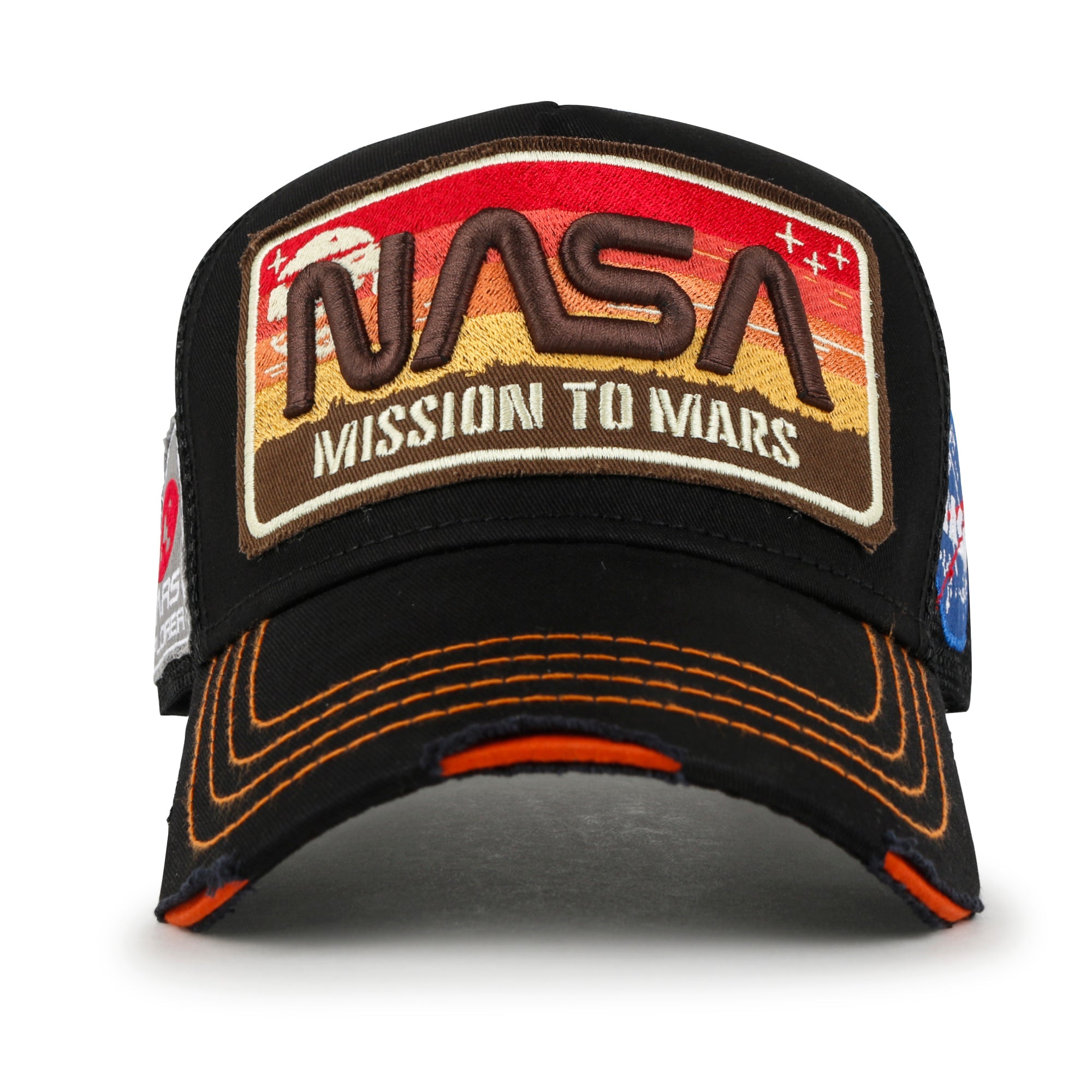 PREMIUM NASA Mission Rectangle Patch Embroidery Structured Baseball Cap