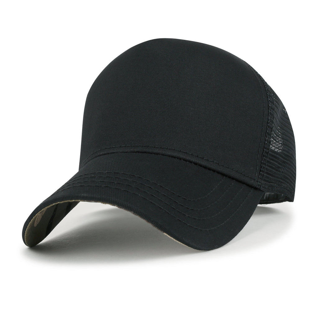 Extra Large Solid Cotton Mesh Back Baseball Cap XL Big Trucker Hat