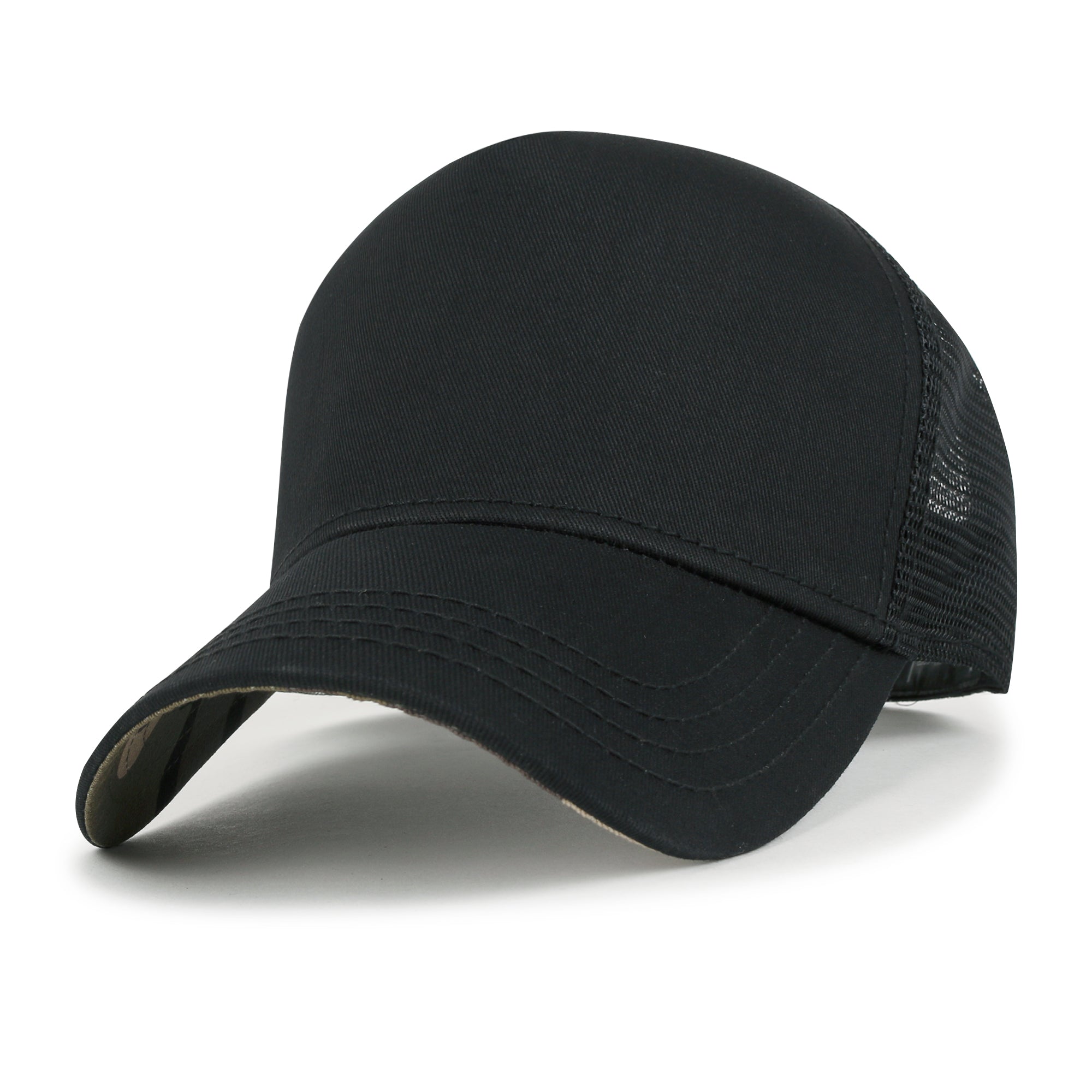 Extra Large Solid Cotton Mesh Back Baseball Cap XL Big Trucker Hat