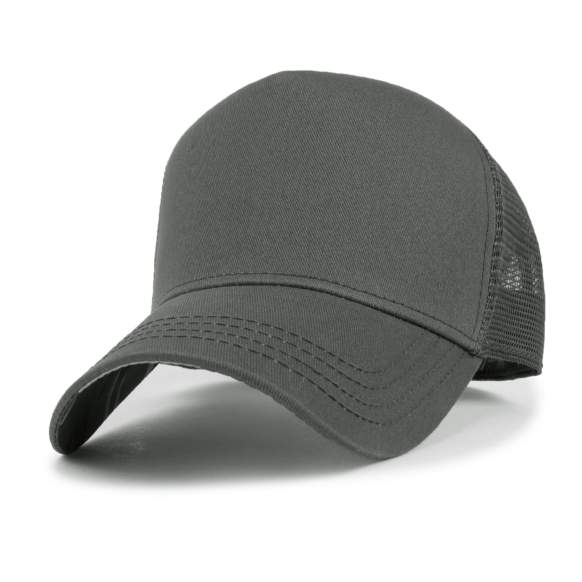 Extra Large Solid Cotton Mesh Back Baseball Cap XL Big Trucker Hat