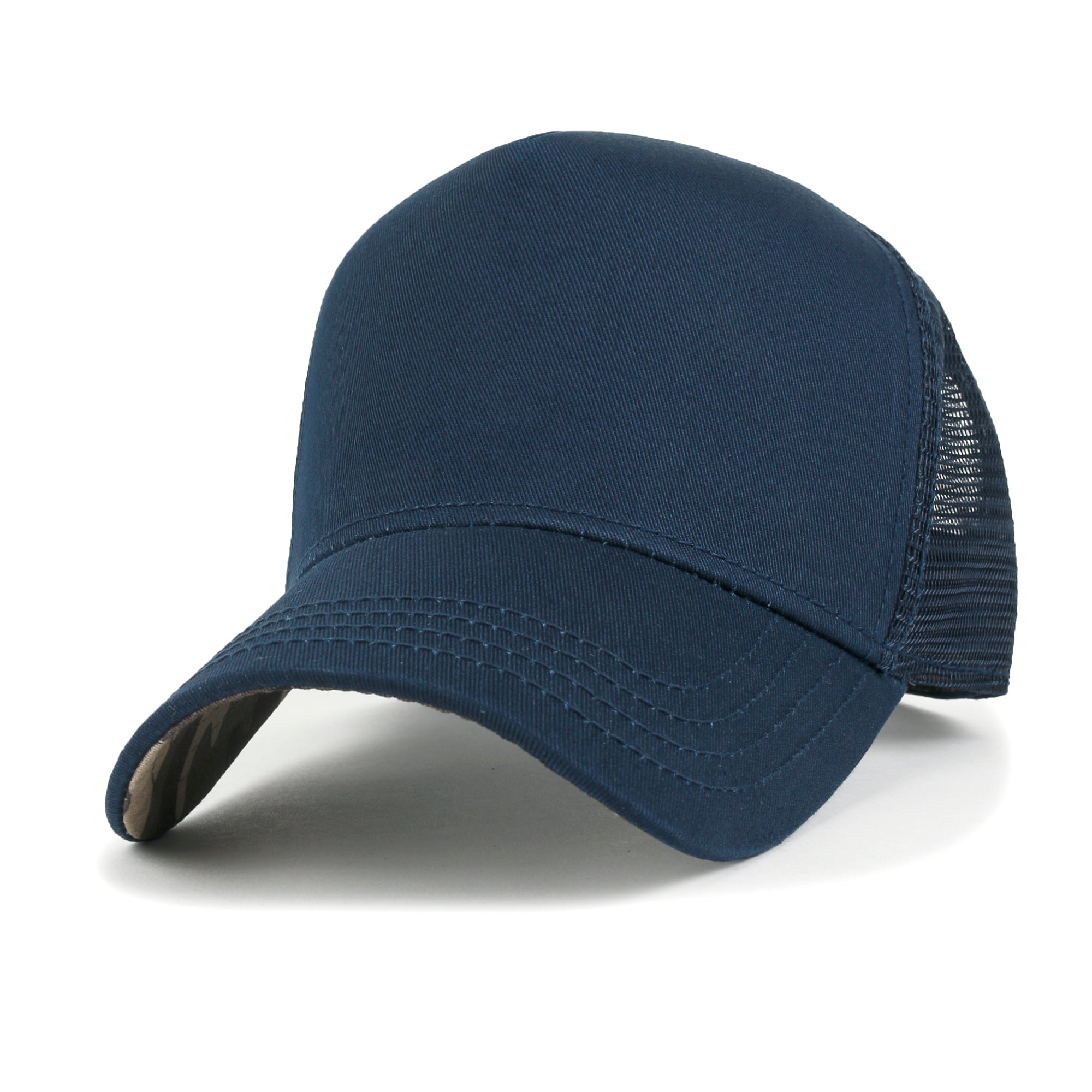Extra Large Solid Cotton Mesh Back Baseball Cap XL Big Trucker Hat