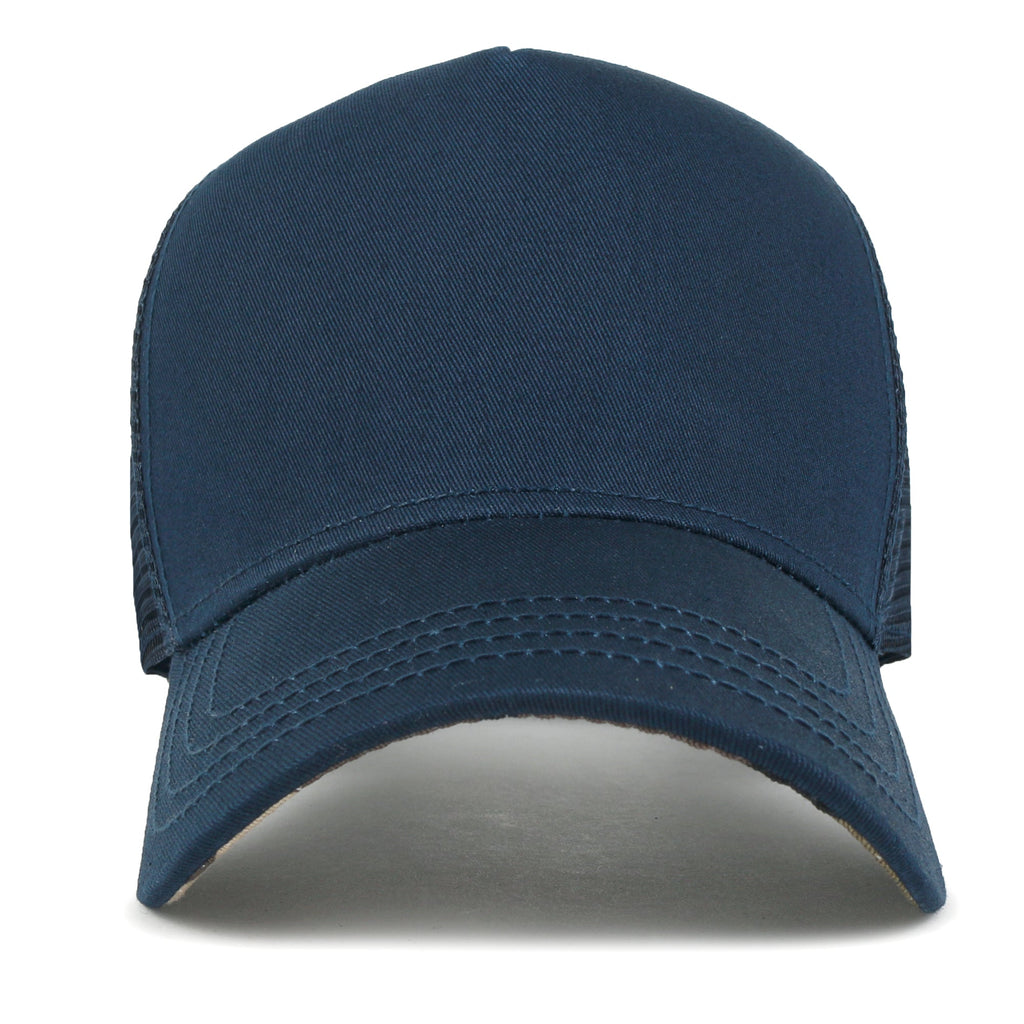 Extra Large Solid Cotton Mesh Back Baseball Cap XL Big Trucker Hat