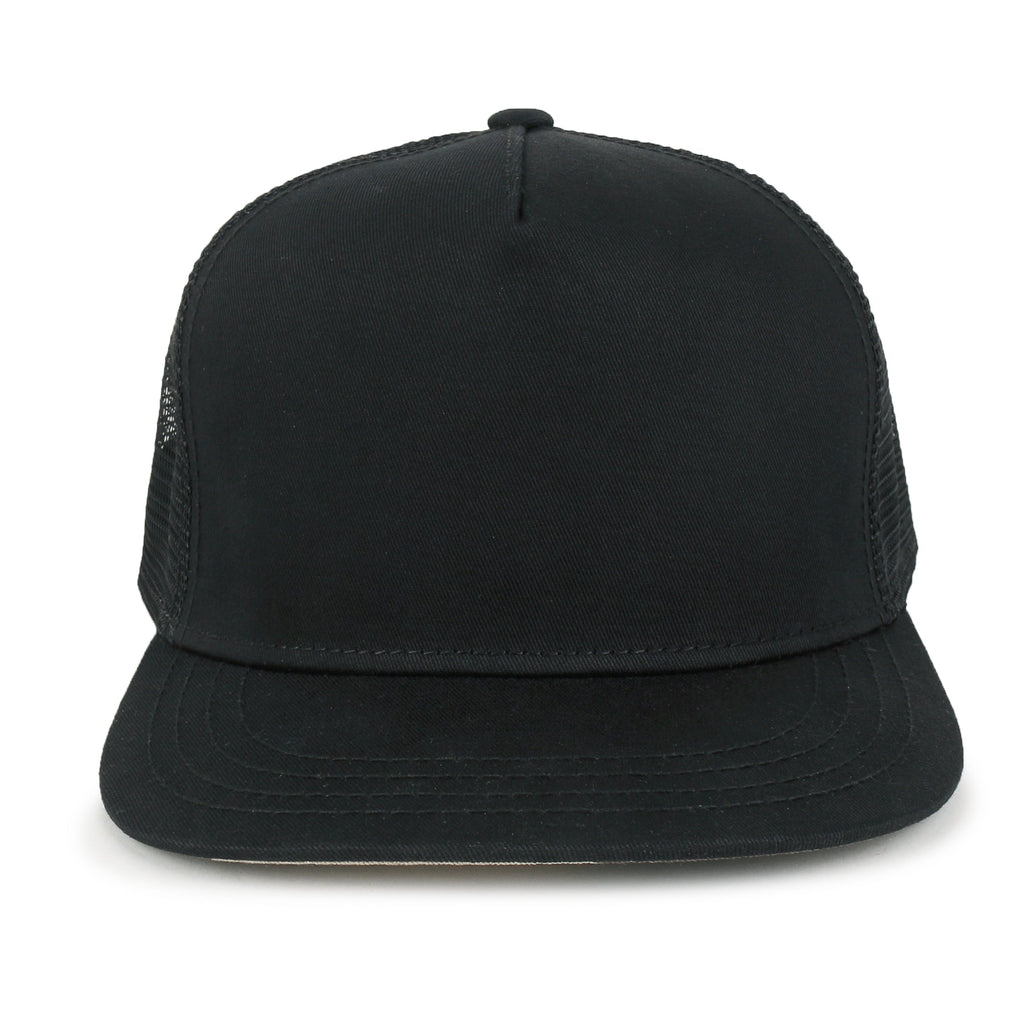 Extra Large Solid Cotton Mesh Back Baseball Cap XL Big Trucker Hat