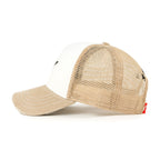 PREMIUM Faux Leather Star Patch Baseball Cap Cotton Vintage Trucker Hat