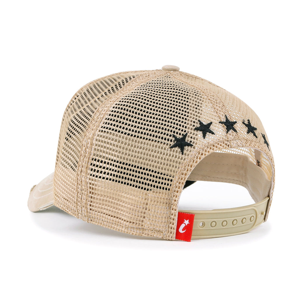PREMIUM Faux Leather Star Patch Baseball Cap Cotton Vintage Trucker Hat
