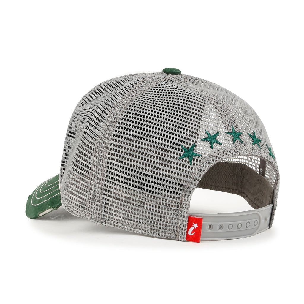 PREMIUM Faux Leather Star Patch Baseball Cap Cotton Vintage Trucker Hat