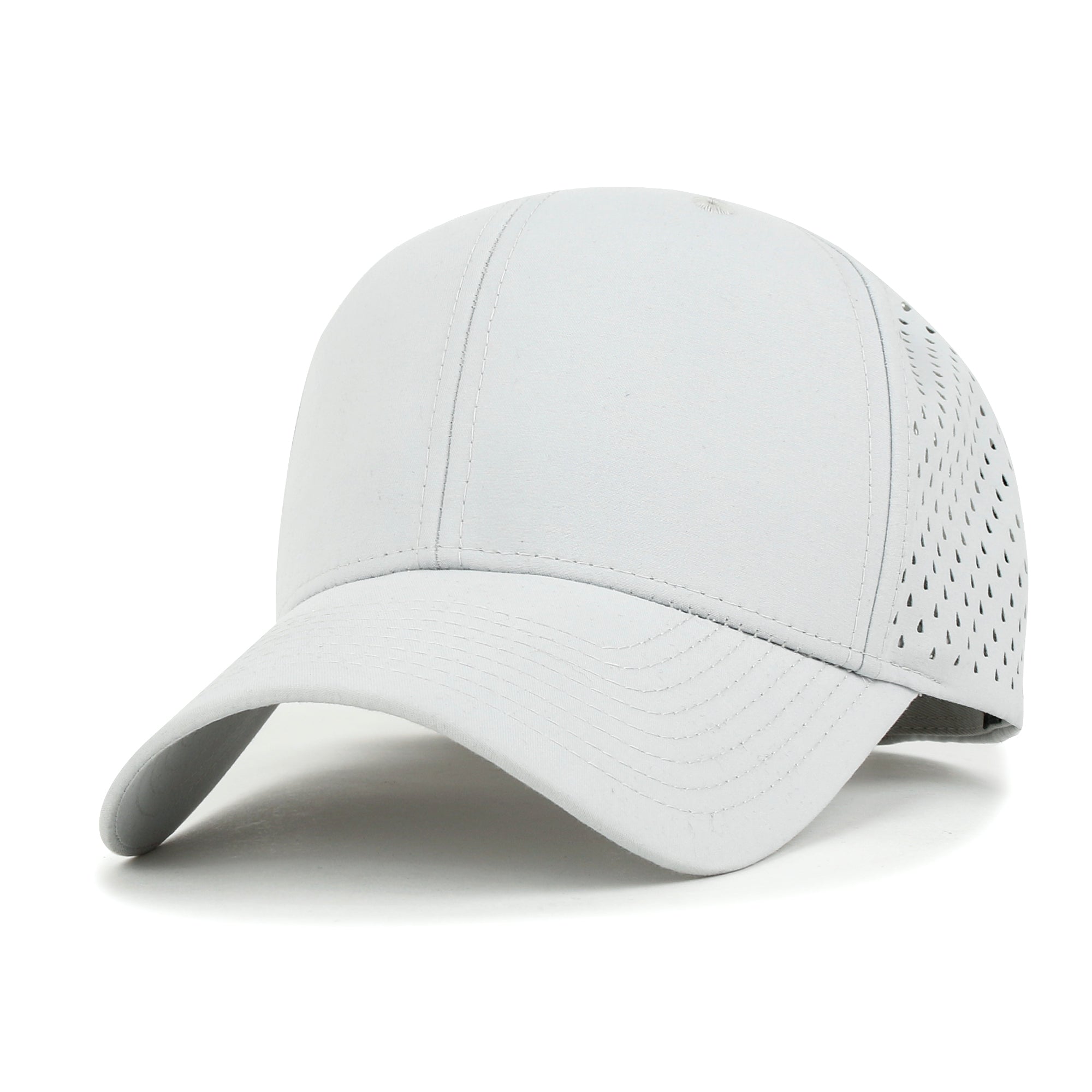 Blank Six Panel Basic Baseball Cap Laser Cut Air Hole Back Hat