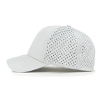 Blank Six Panel Basic Baseball Cap Laser Cut Air Hole Back Hat