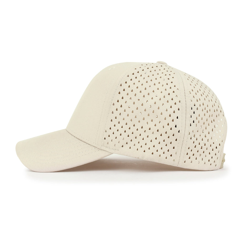 Blank Six Panel Basic Baseball Cap Laser Cut Air Hole Back Hat