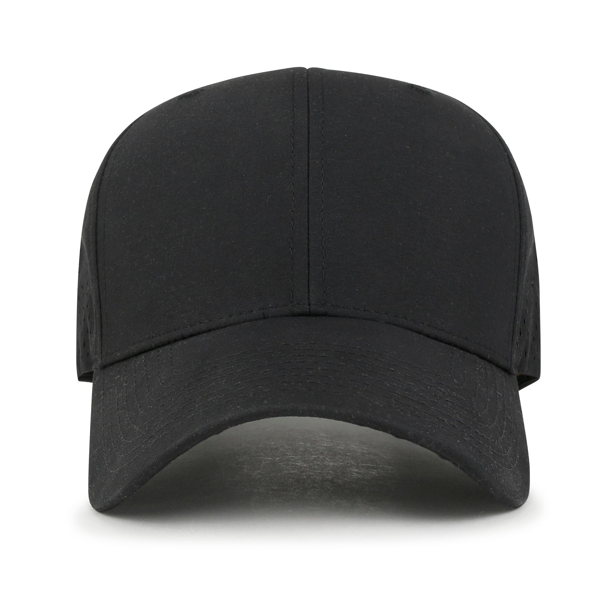 Blank Six Panel Basic Baseball Cap Laser Cut Air Hole Back Hat