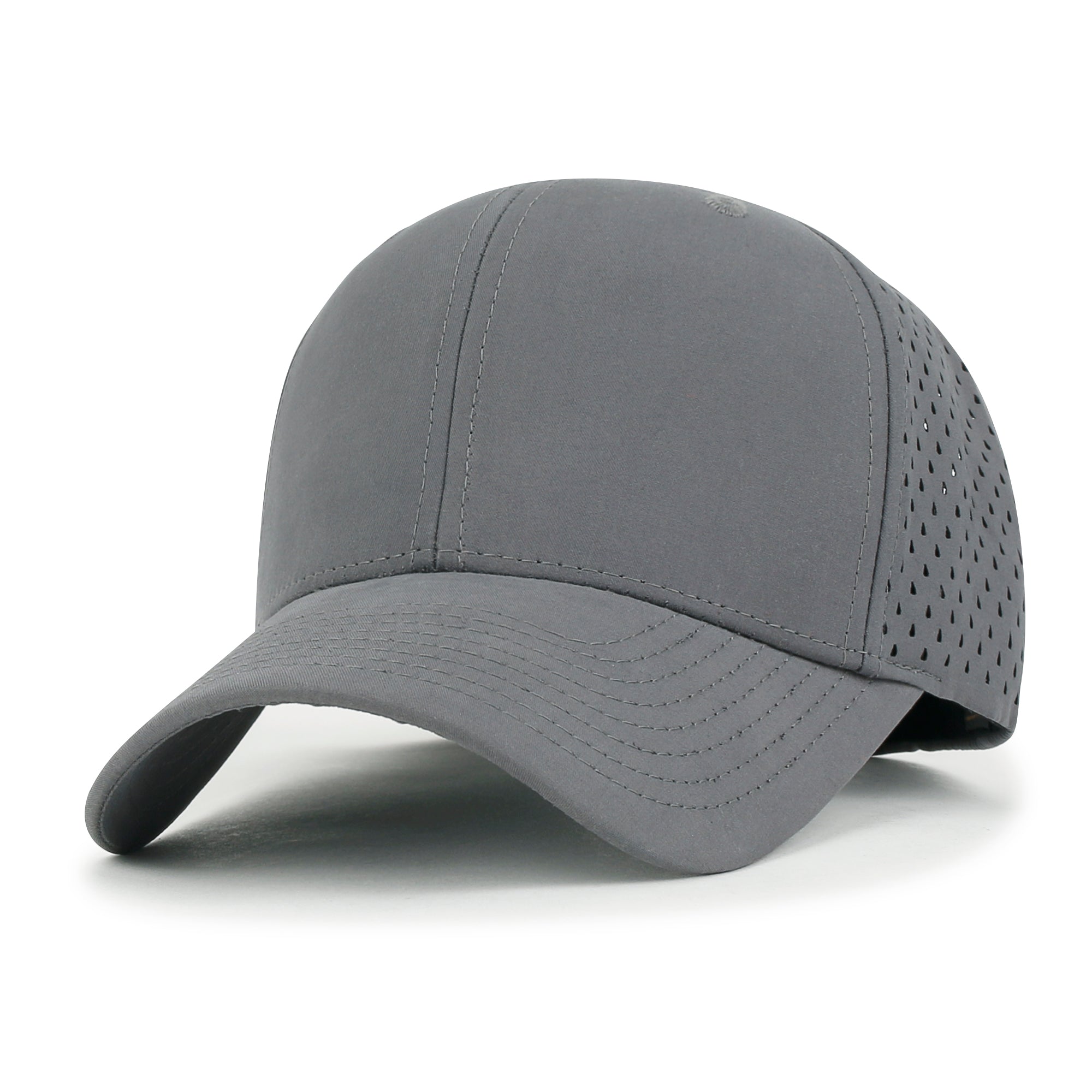 Blank Six Panel Basic Baseball Cap Laser Cut Air Hole Back Hat