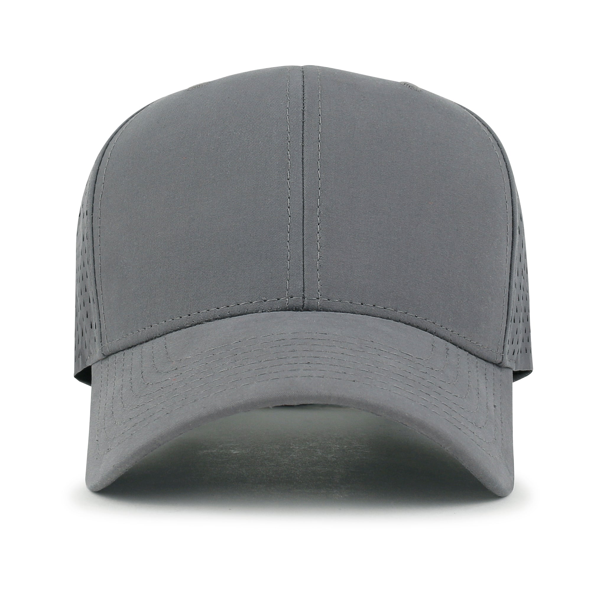 Blank Six Panel Basic Baseball Cap Laser Cut Air Hole Back Hat