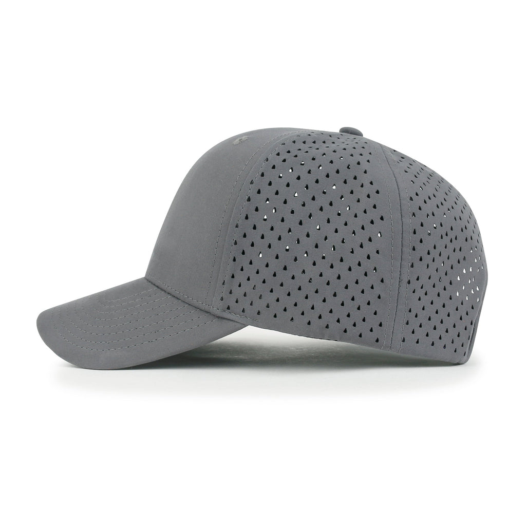 Blank Six Panel Basic Baseball Cap Laser Cut Air Hole Back Hat