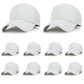 10 Bulk Pack Blank Six Panel Basic Baseball Cap Laser Cut Hole Back Hat