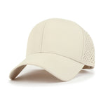 10 Bulk Pack Blank Six Panel Basic Baseball Cap Laser Cut Hole Back Hat