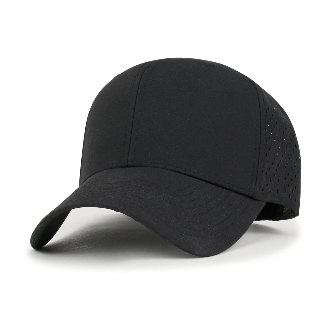 10 Bulk Pack Blank Six Panel Basic Baseball Cap Laser Cut Hole Back Hat
