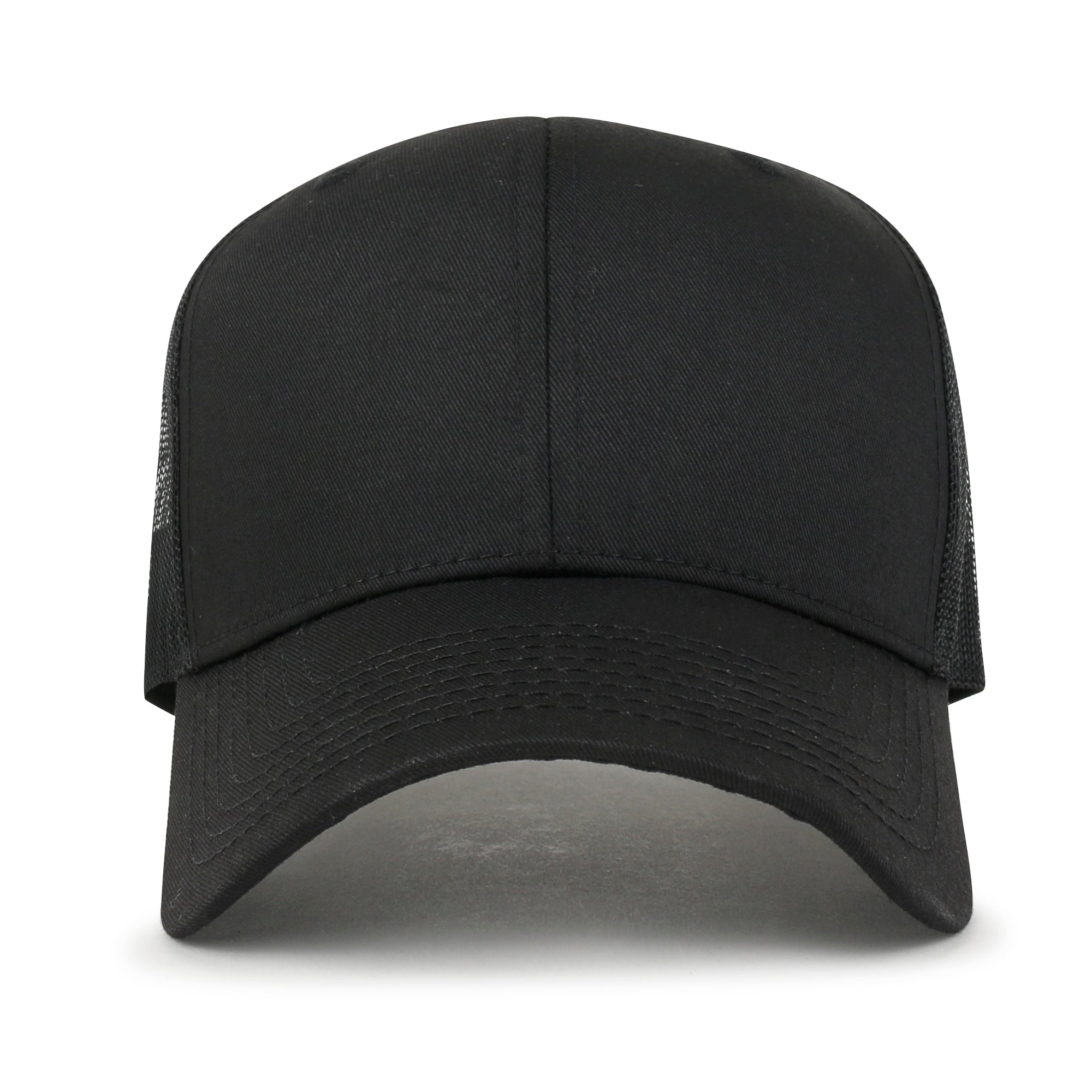 Blank Six Panel Mesh Back Baseball Cap Basic Snap Back Trucker Hat