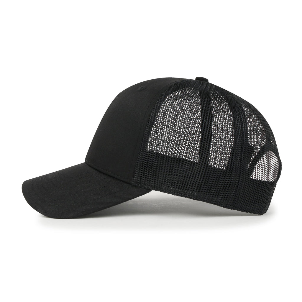 Blank Six Panel Mesh Back Baseball Cap Basic Snap Back Trucker Hat