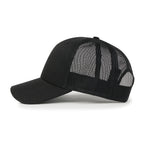 Blank Six Panel Mesh Back Baseball Cap Basic Snap Back Trucker Hat