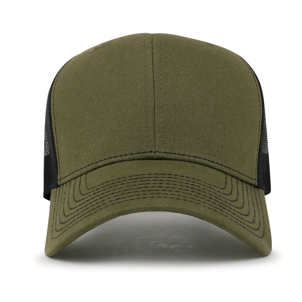 Blank Six Panel Mesh Back Baseball Cap Basic Snap Back Trucker Hat