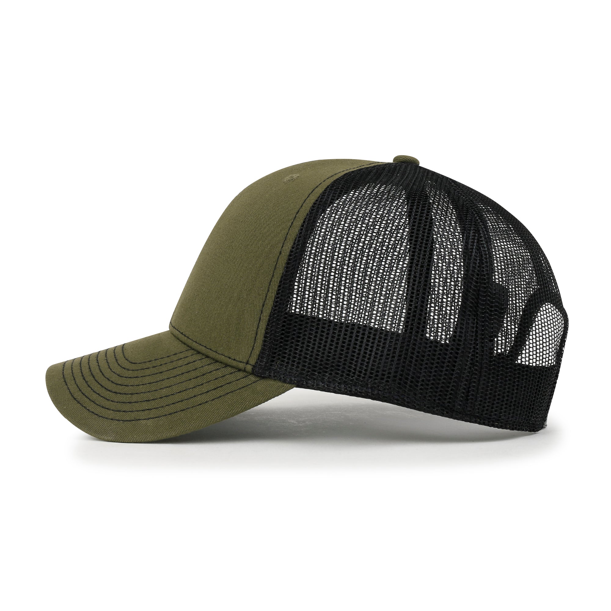 Blank Six Panel Mesh Back Baseball Cap Basic Snap Back Trucker Hat