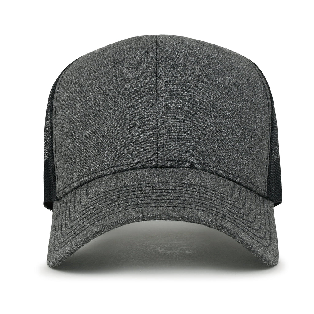 Blank Six Panel Mesh Back Baseball Cap Basic Snap Back Trucker Hat