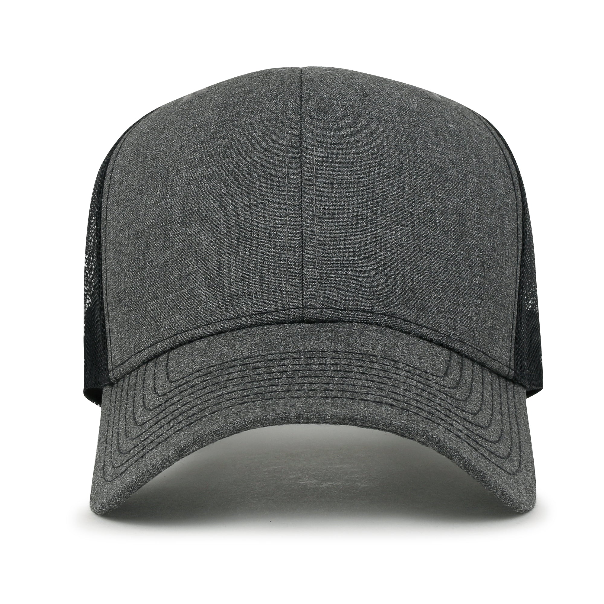 Blank Six Panel Mesh Back Baseball Cap Basic Snap Back Trucker Hat