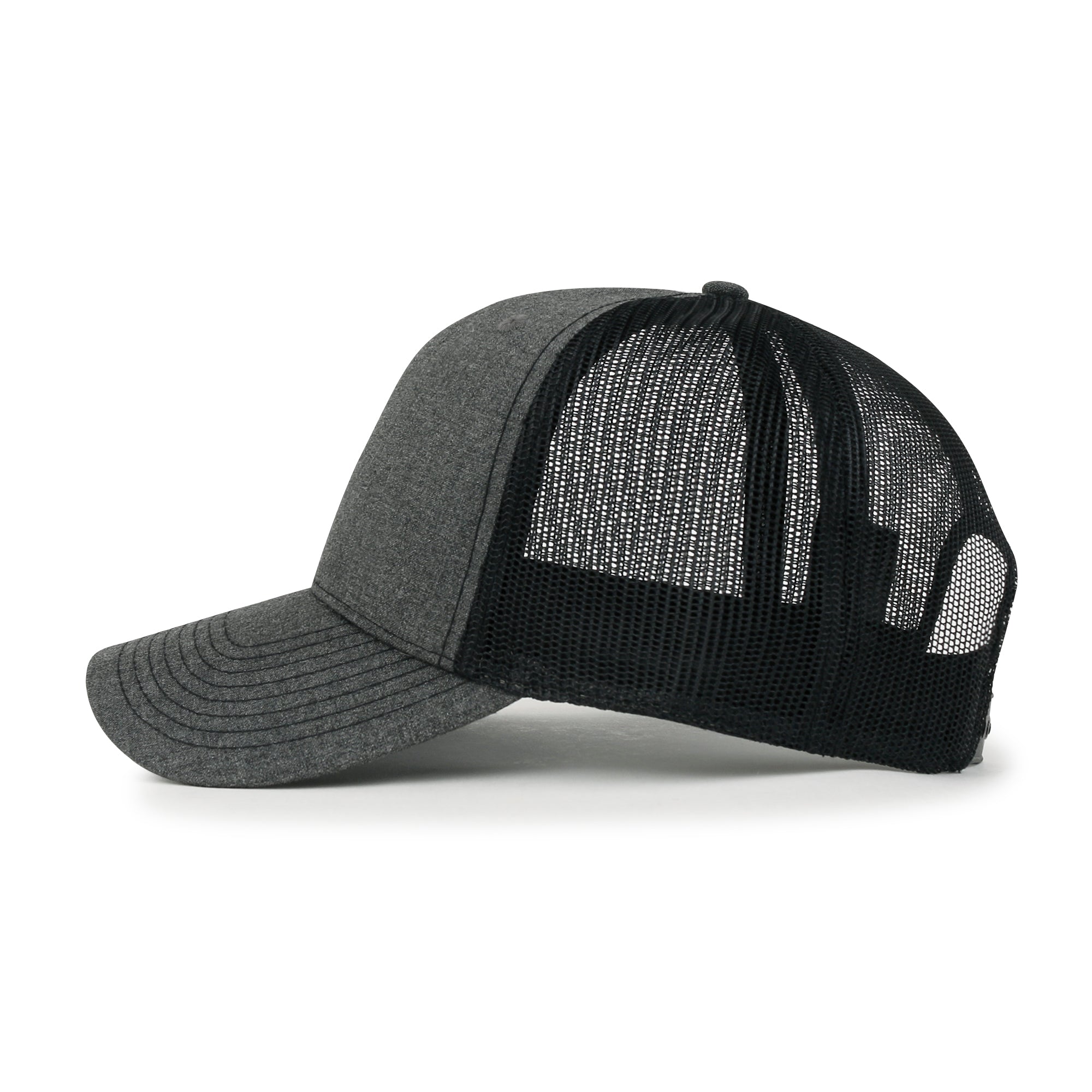 Blank Six Panel Mesh Back Baseball Cap Basic Snap Back Trucker Hat