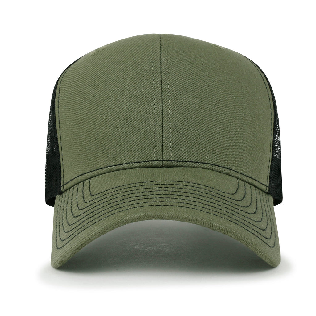 Blank Six Panel Mesh Back Baseball Cap Basic Snap Back Trucker Hat