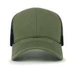 Blank Six Panel Mesh Back Baseball Cap Basic Snap Back Trucker Hat