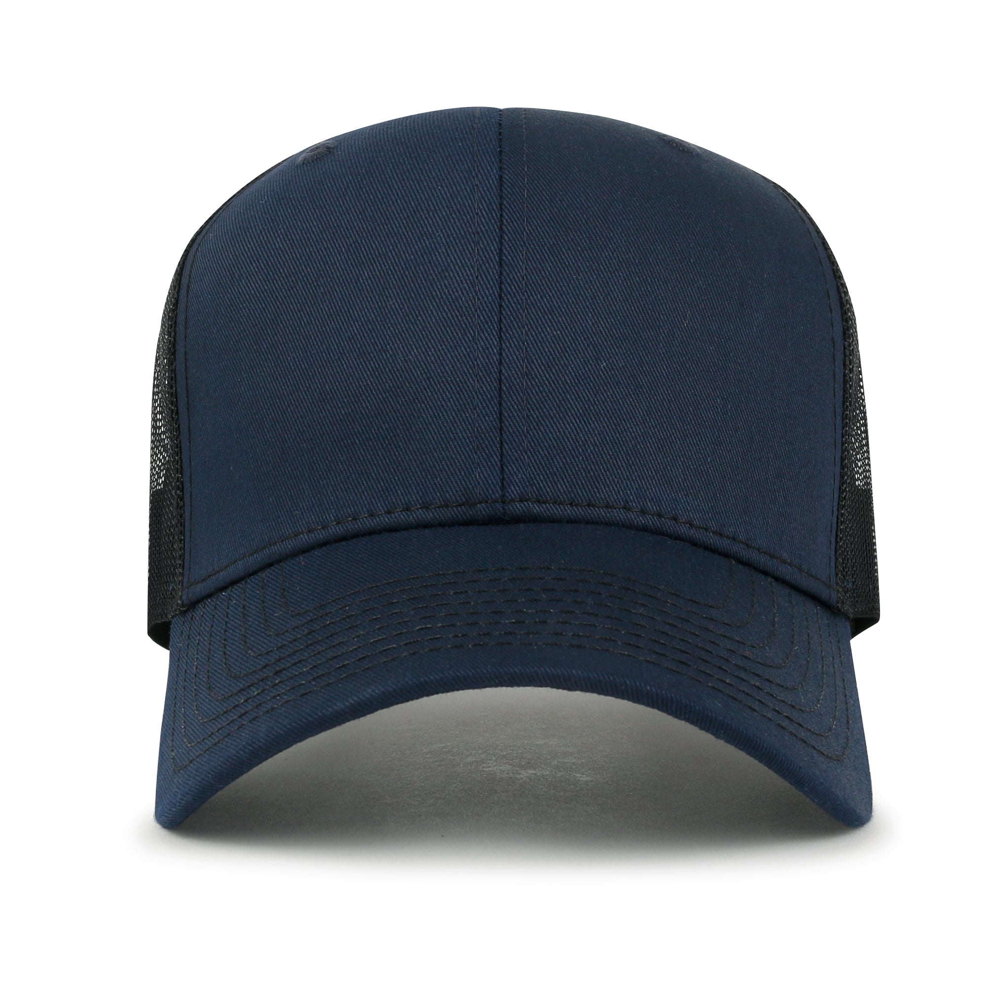 Blank Six Panel Mesh Back Baseball Cap Basic Snap Back Trucker Hat
