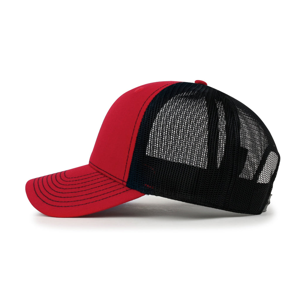 Blank Six Panel Mesh Back Baseball Cap Basic Snap Back Trucker Hat
