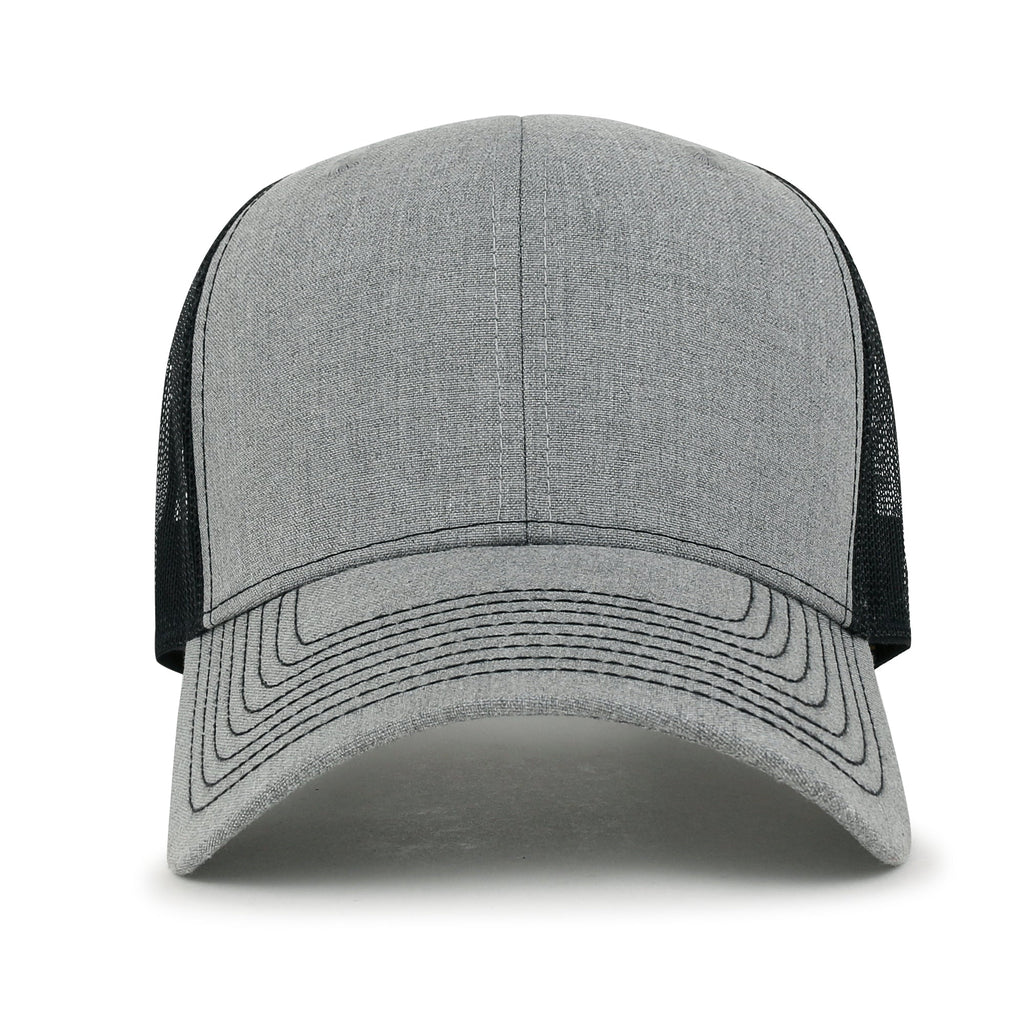 Blank Six Panel Mesh Back Baseball Cap Basic Snap Back Trucker Hat