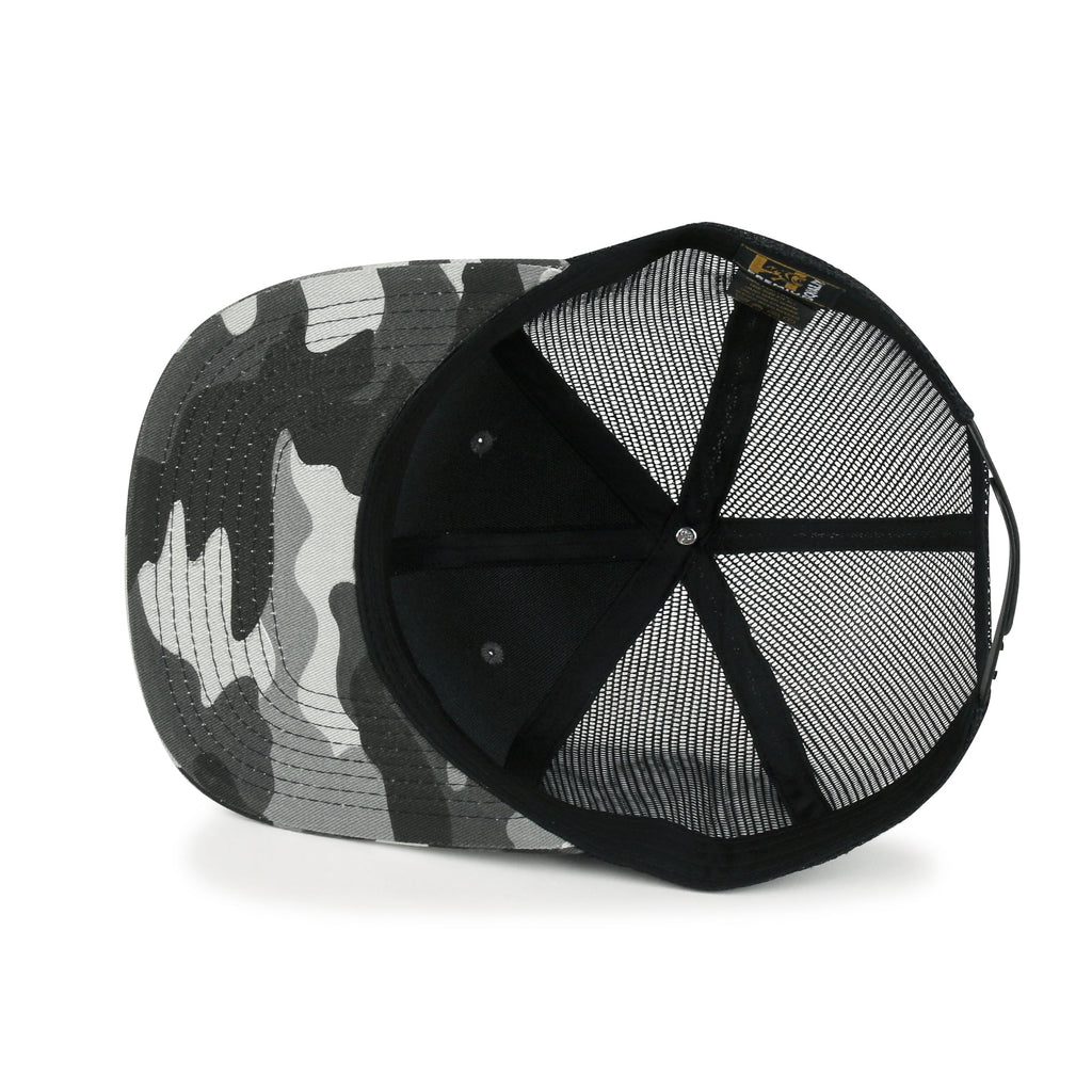 Blank Six Panel Mesh Back Baseball Cap Basic Snap Back Flat Brim Hat