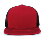 Blank Six Panel Mesh Back Baseball Cap Basic Snap Back Flat Brim Hat