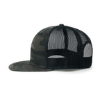 Blank Six Panel Mesh Back Baseball Cap Basic Snap Back Flat Brim Hat