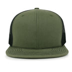 Blank Six Panel Mesh Back Baseball Cap Basic Snap Back Flat Brim Hat