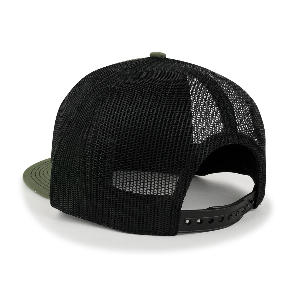Blank Six Panel Mesh Back Baseball Cap Basic Snap Back Flat Brim Hat