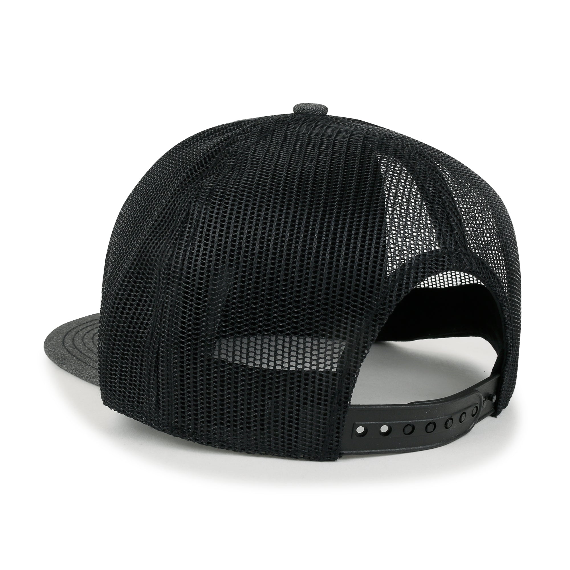 Blank Six Panel Mesh Back Baseball Cap Basic Snap Back Flat Brim Hat