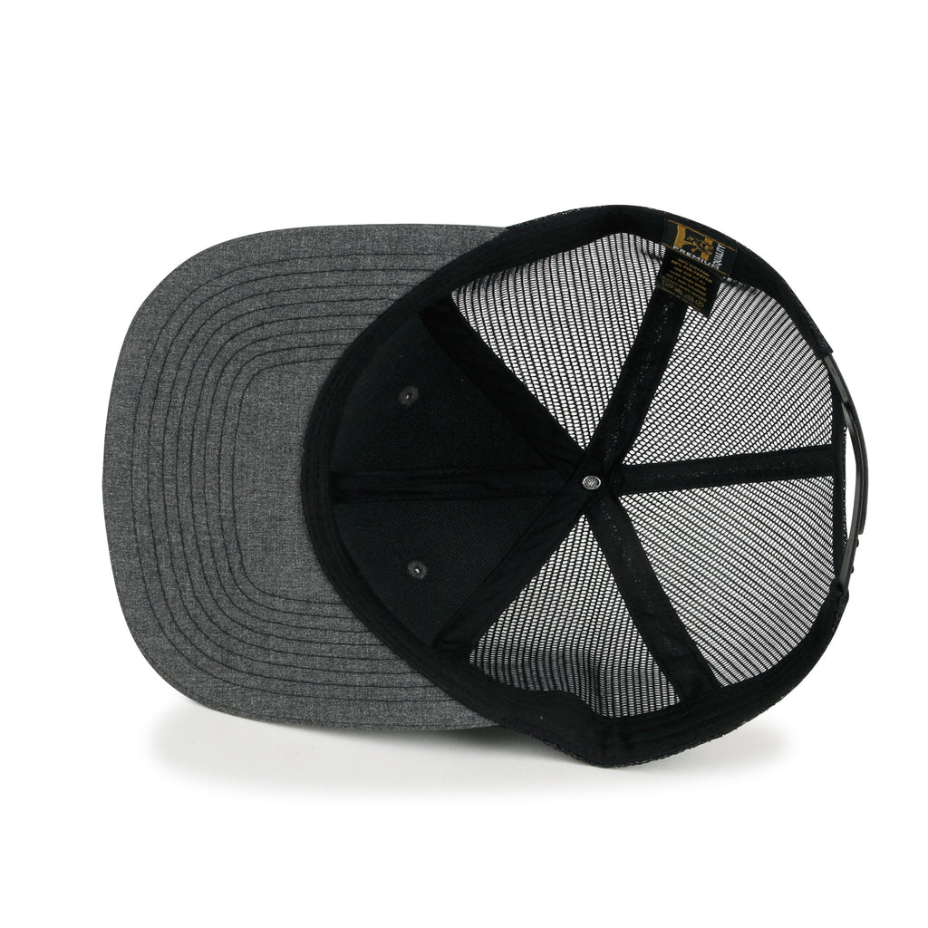 Blank Six Panel Mesh Back Baseball Cap Basic Snap Back Flat Brim Hat