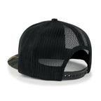 Blank Six Panel Mesh Back Baseball Cap Basic Snap Back Flat Brim Hat