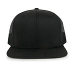 Blank Six Panel Mesh Back Baseball Cap Basic Snap Back Flat Brim Hat