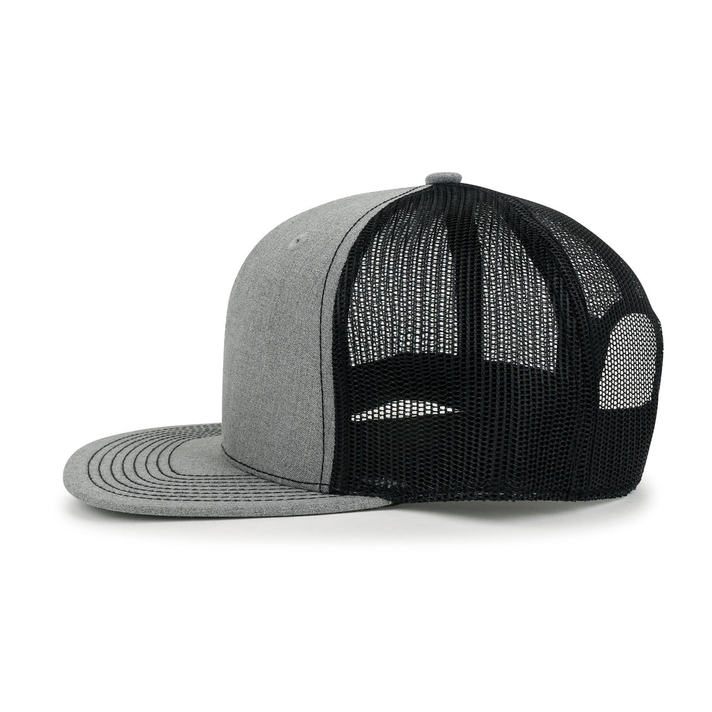 Blank Six Panel Mesh Back Baseball Cap Basic Snap Back Flat Brim Hat